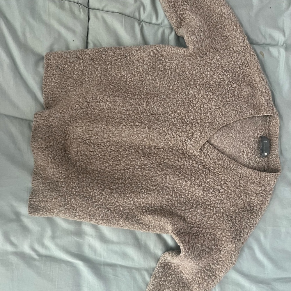 Anthropologie Taupe Textured Sweater